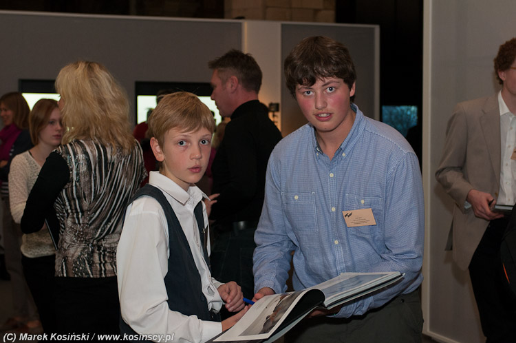 Giving out and collecting autographs with Owen Hearn-Young Wildlife Photographer of the Year 2012